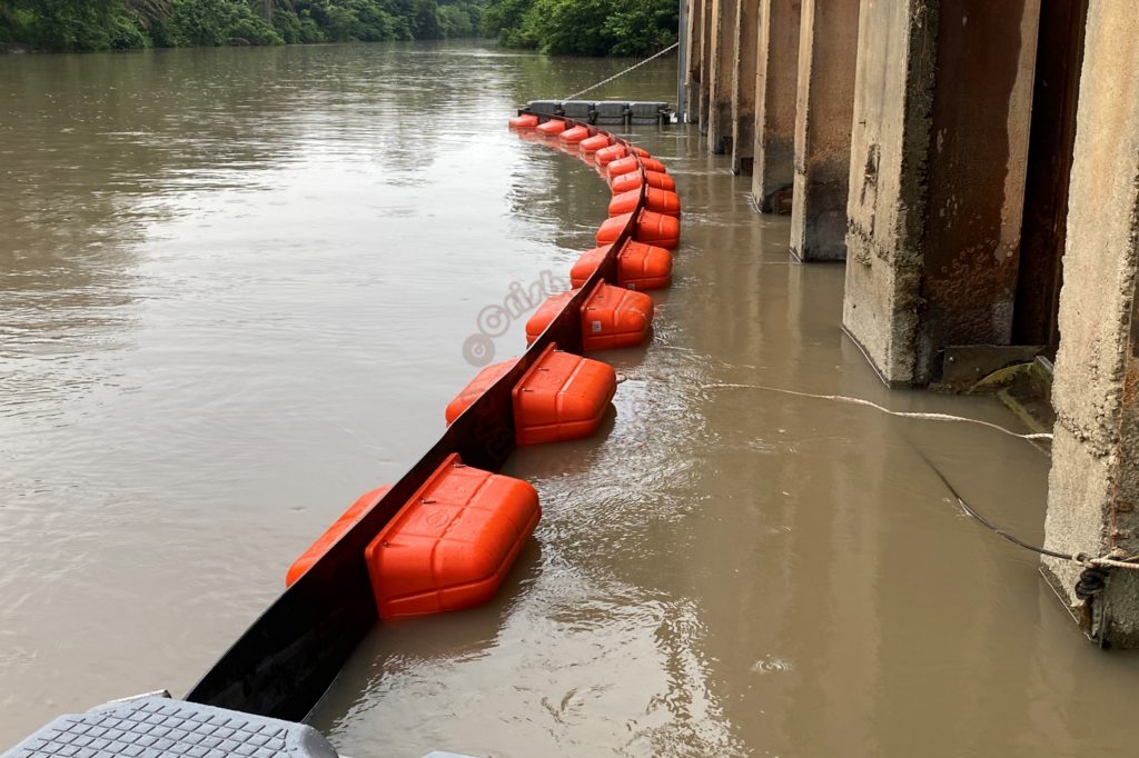 "Crisben Permanent boom at Malaysia water intake"